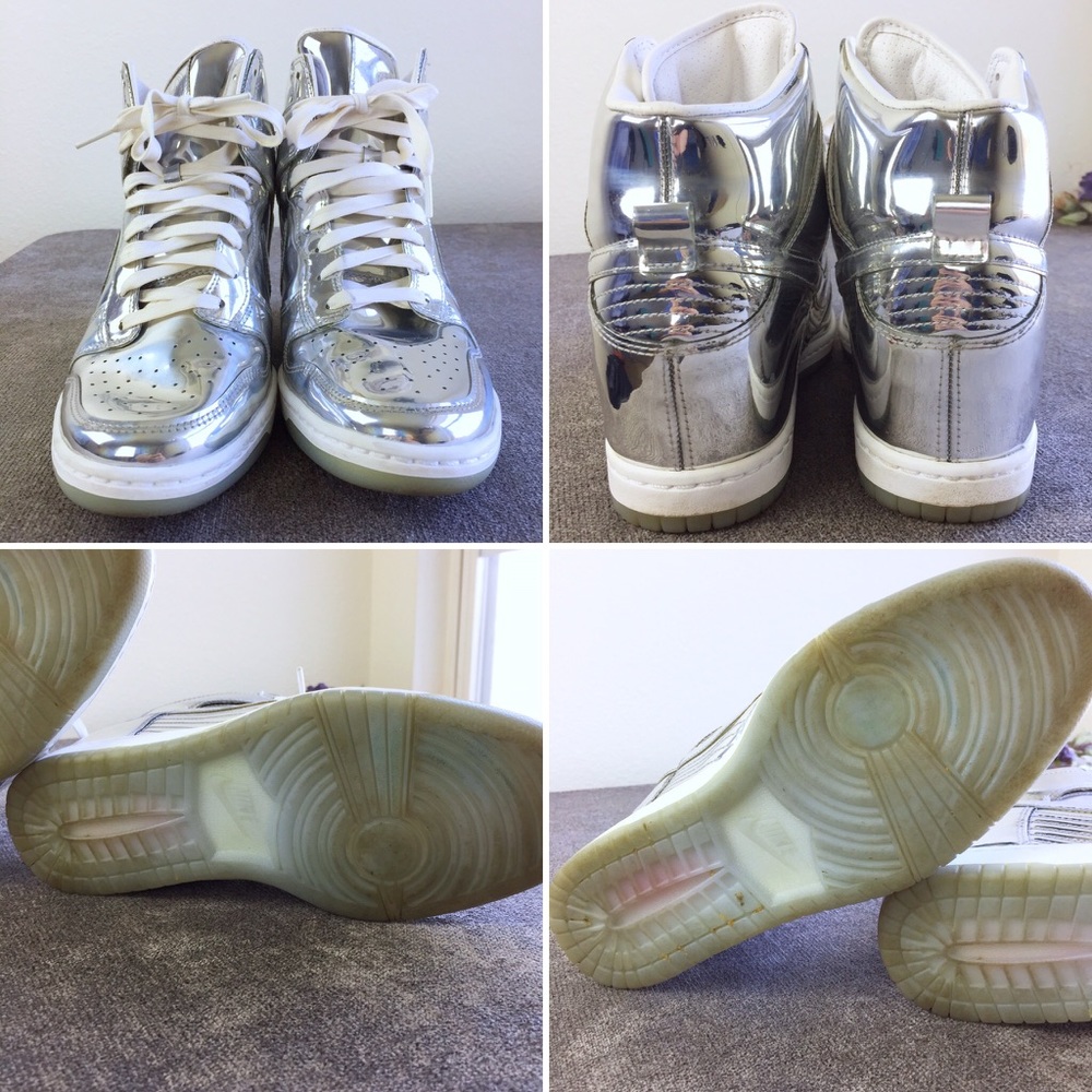 SOLD! Nike Dunk Sky Hi Super Bowl Silver Sneakers - Picture 7 of 8